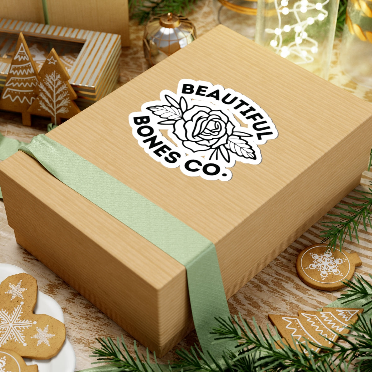 Beautiful Bones Co. Rose Logo Sticker