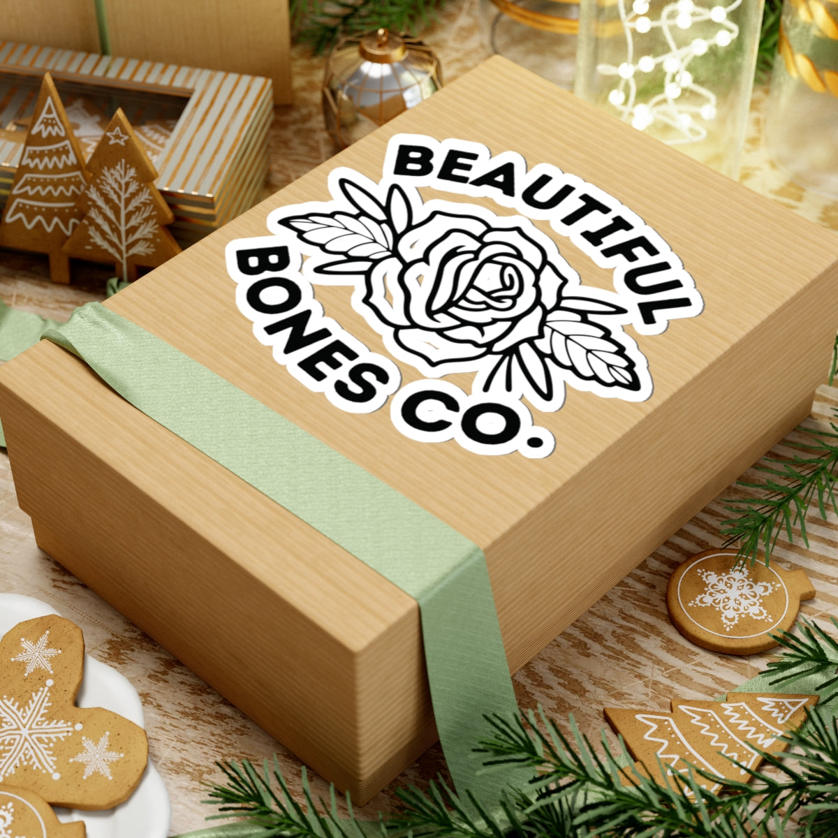 Beautiful Bones Co. Rose Logo Sticker